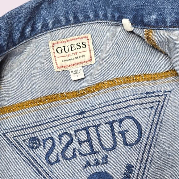 Guess Toddler Blue Jean Jacket Size 3 - Picture 5 of 5
